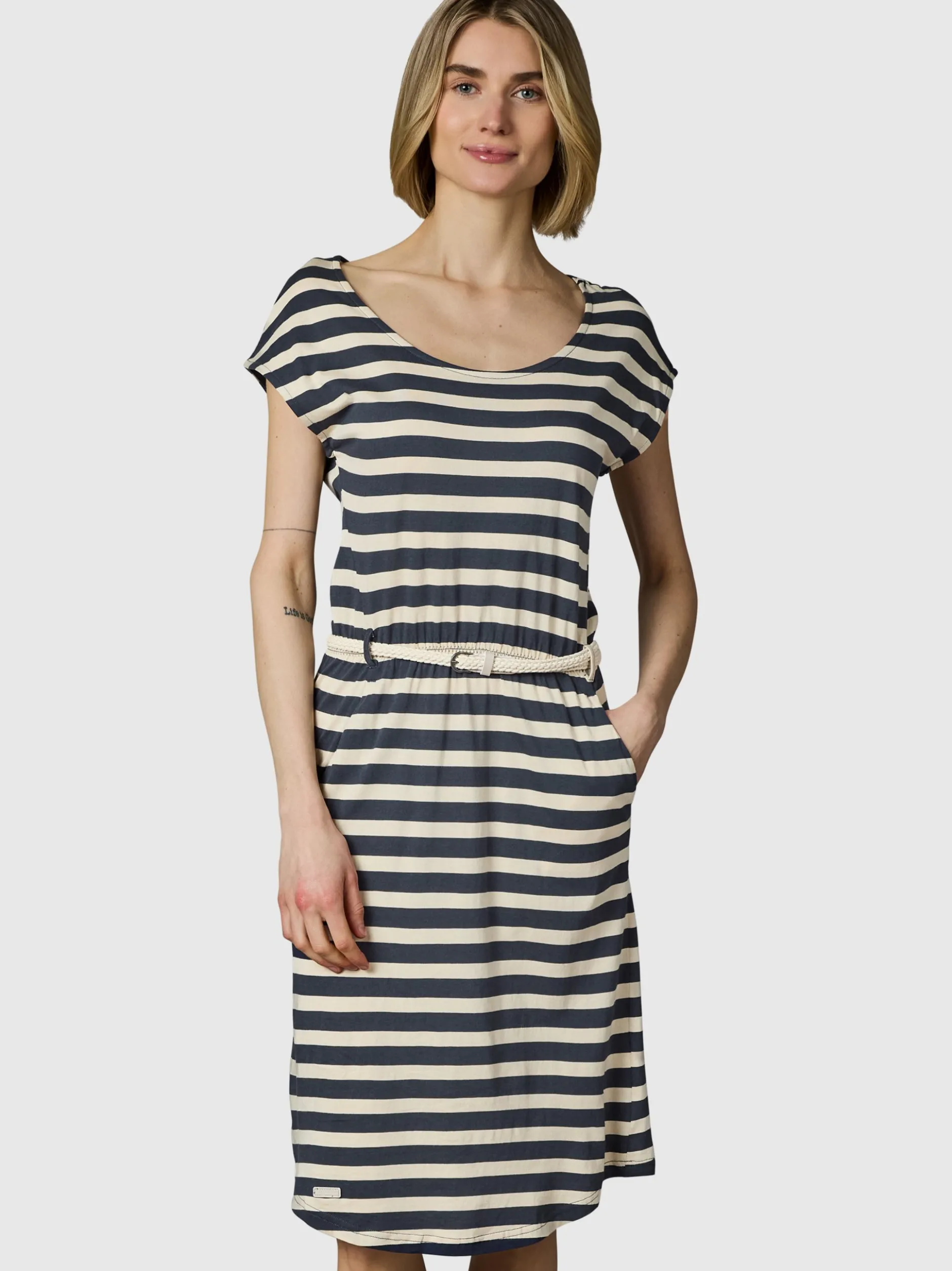 Ragwear Damen Sommerkleid - Lilithe YOUMODO in marine beige