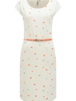 Ragwear Damen Sommerkleid - Lilithe Hearts YOUMODO in weiß