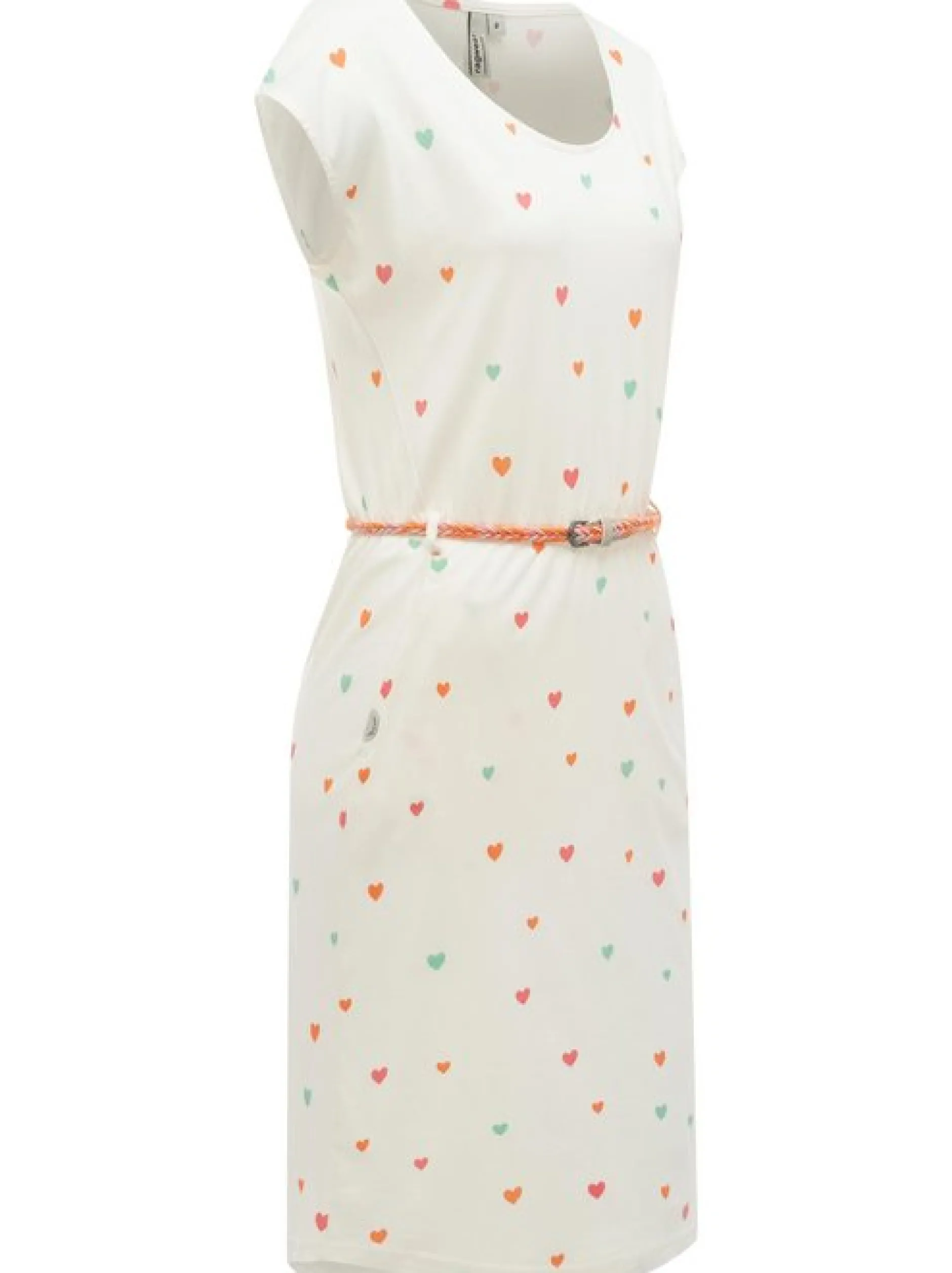 Ragwear Damen Sommerkleid - Lilithe Hearts YOUMODO in weiß