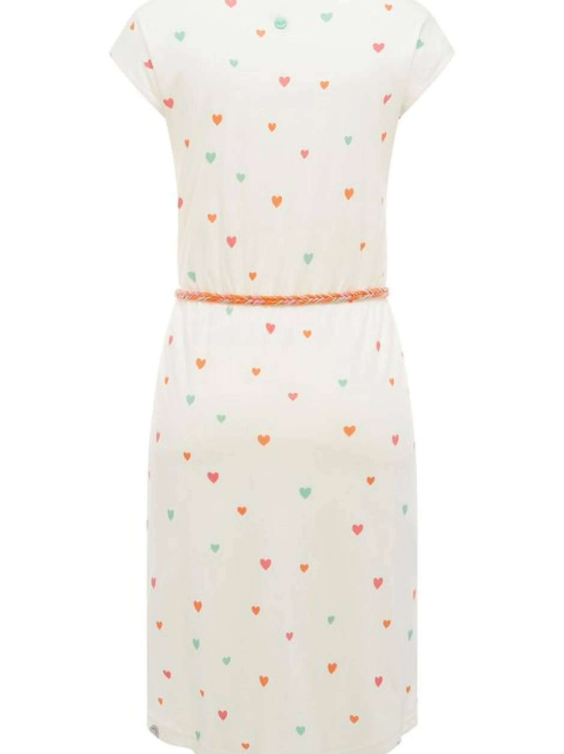 Ragwear Damen Sommerkleid - Lilithe Hearts YOUMODO in weiß