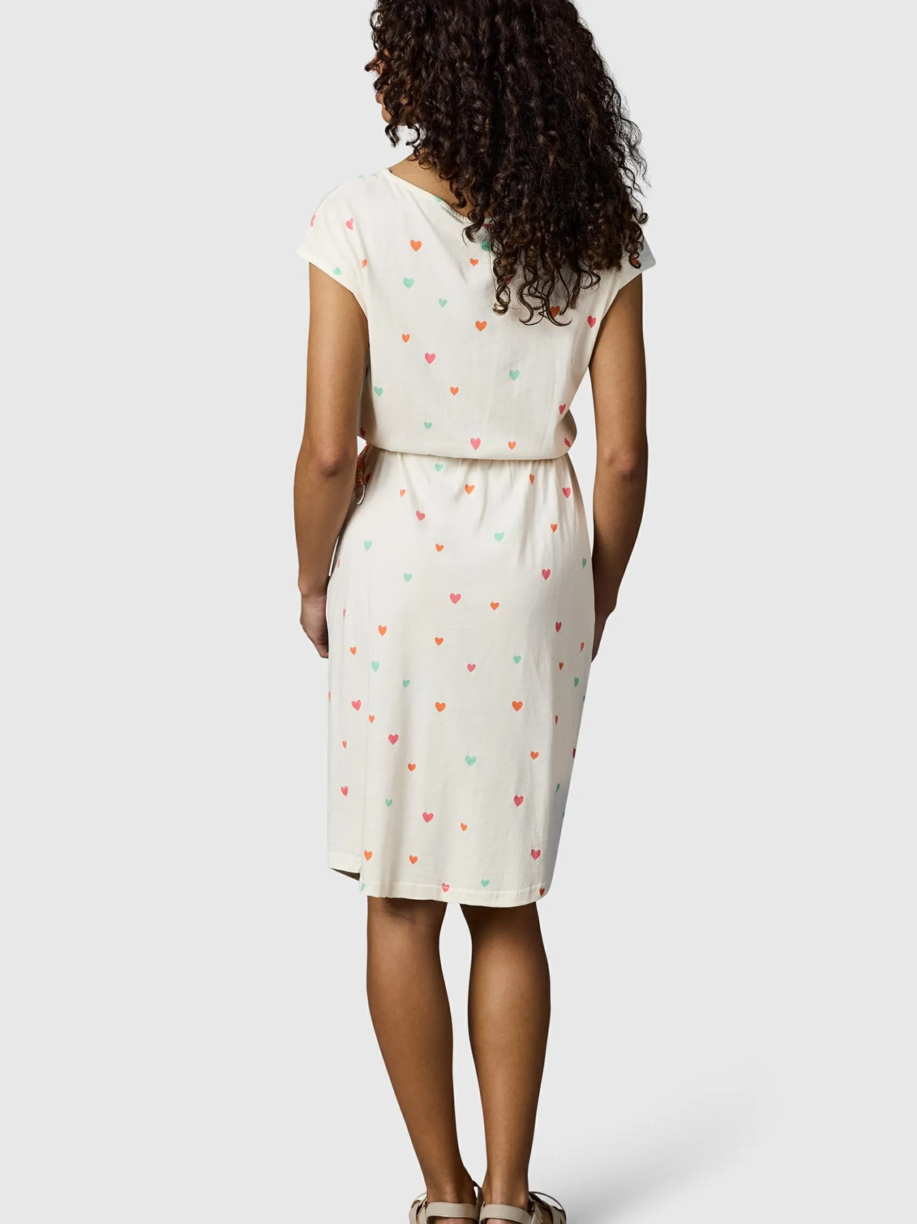 Ragwear Damen Sommerkleid - Lilithe Hearts YOUMODO in weiß