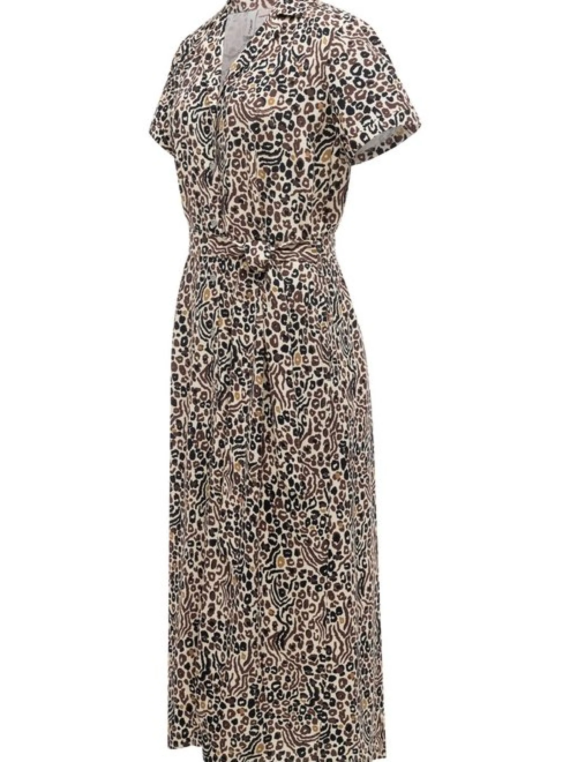 Ragwear Damen Sommerkleid - Sawira Long Print in braun