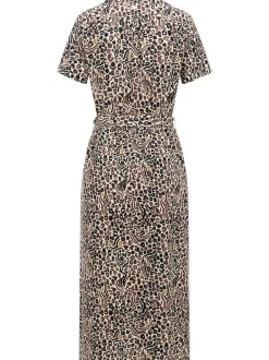 Ragwear Damen Sommerkleid - Sawira Long Print in braun