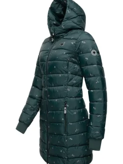 Ragwear Damen Steppjacke - Tiasa Long in petrol