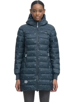 Ragwear Damen Steppjacke - Tiasa Long in petrol