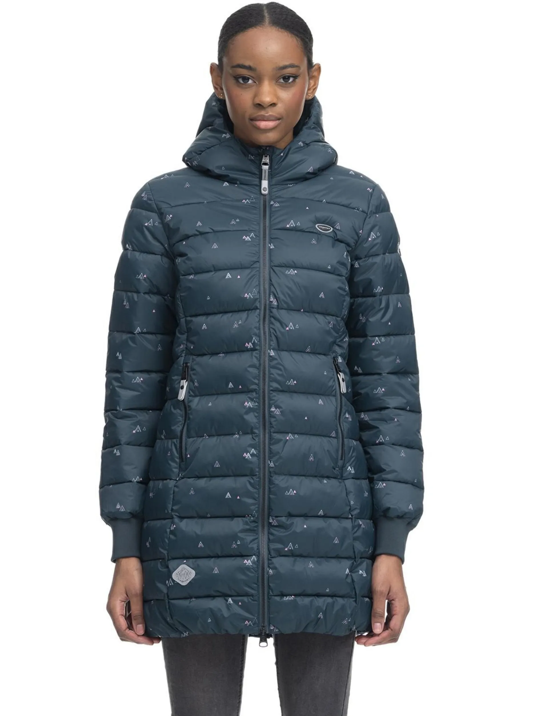 Ragwear Damen Steppjacke - Tiasa Long in petrol