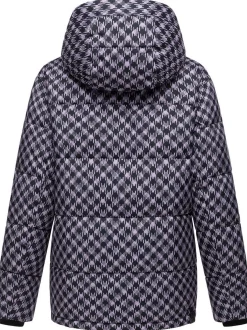 Ragwear Damen Steppjacke - Wikesh Print in flieder