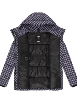Ragwear Damen Steppjacke - Wikesh Print in flieder