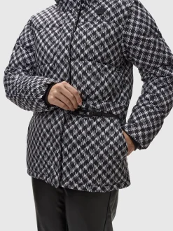 Ragwear Damen Steppjacke - Wikesh Print in schwarz weiß