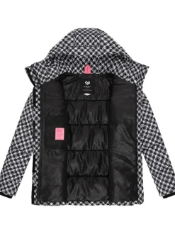 Ragwear Damen Steppjacke - Wikesh Print in schwarz weiß