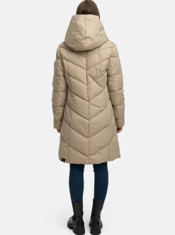 Ragwear Damen Steppmantel - Natalka in taupe
