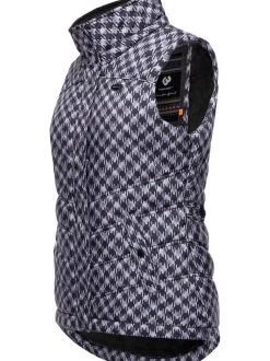 Ragwear Damen Steppweste - Hesty Print in flieder