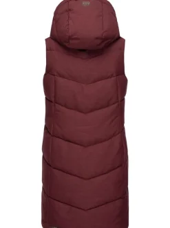 Ragwear Damen Steppweste - Pavla Vest in bordeaux