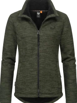 Ragwear Damen Strickjacke - Liram Melange in oliv