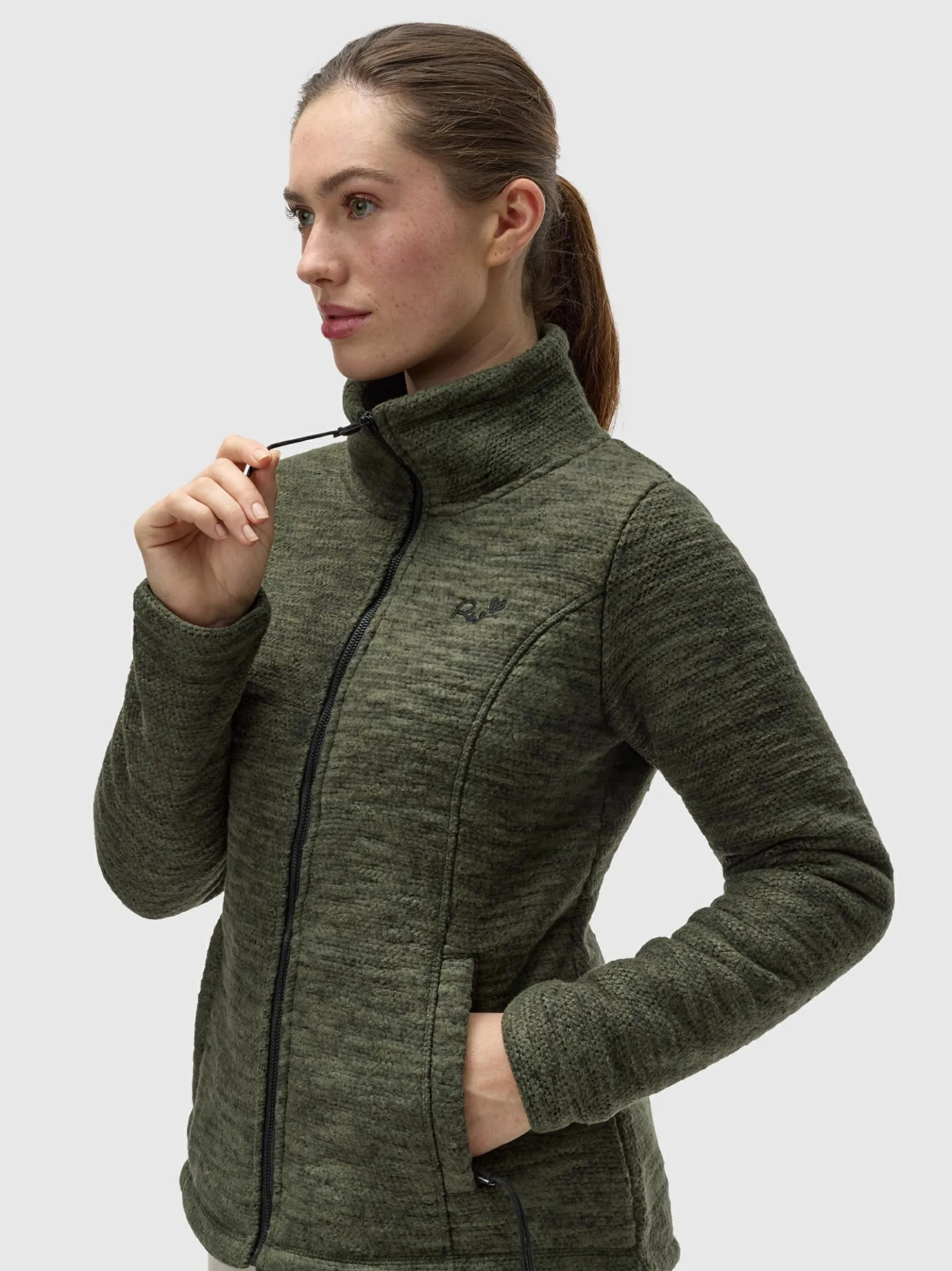 Ragwear Damen Strickjacke - Liram Melange in oliv