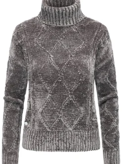 Ragwear Damen Strickpullover - Janna Short in grau