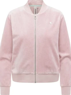 Ragwear Damen Sweatjacke - Doron Embossed in rosa