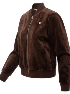 Ragwear Damen Sweatjacke - Doron Embossed in schoko