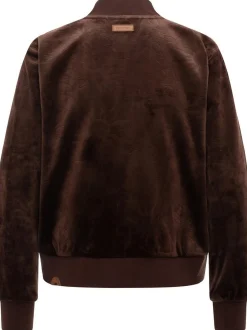 Ragwear Damen Sweatjacke - Doron Embossed in schoko