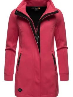Ragwear Damen Sweatjacke - Letrice Bonded in himbeer