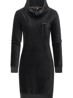 Ragwear Damen Sweatkleid - Chloe Velvet in grau