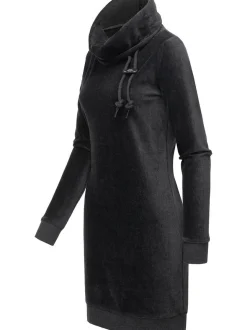 Ragwear Damen Sweatkleid - Chloe Velvet in grau