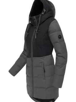 Ragwear Damen Winterjacke - Ashani Block Intl. in grau
