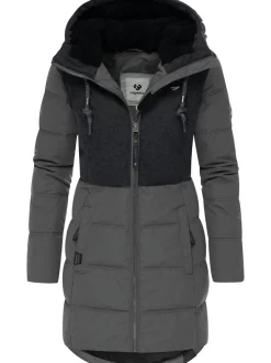 Ragwear Damen Winterjacke - Ashani Block Intl. in grau