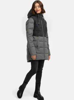 Ragwear Damen Winterjacke - Ashani Block Intl. in grau