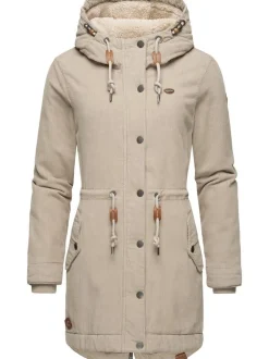 Ragwear Damen Winterjacke - Canny Corduroy in beige
