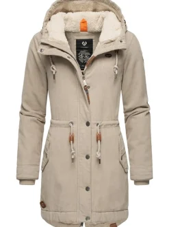 Ragwear Damen Winterjacke - Canny Corduroy in beige