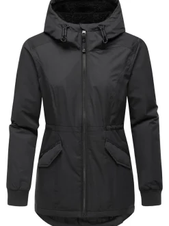 Ragwear Damen Winterjacke - Dowey Warm Rain in schwarz