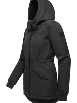 Ragwear Damen Winterjacke - Dowey Warm Rain in schwarz