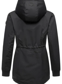 Ragwear Damen Winterjacke - Dowey Warm Rain in schwarz