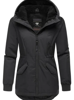 Ragwear Damen Winterjacke - Dowey Warm Rain in schwarz