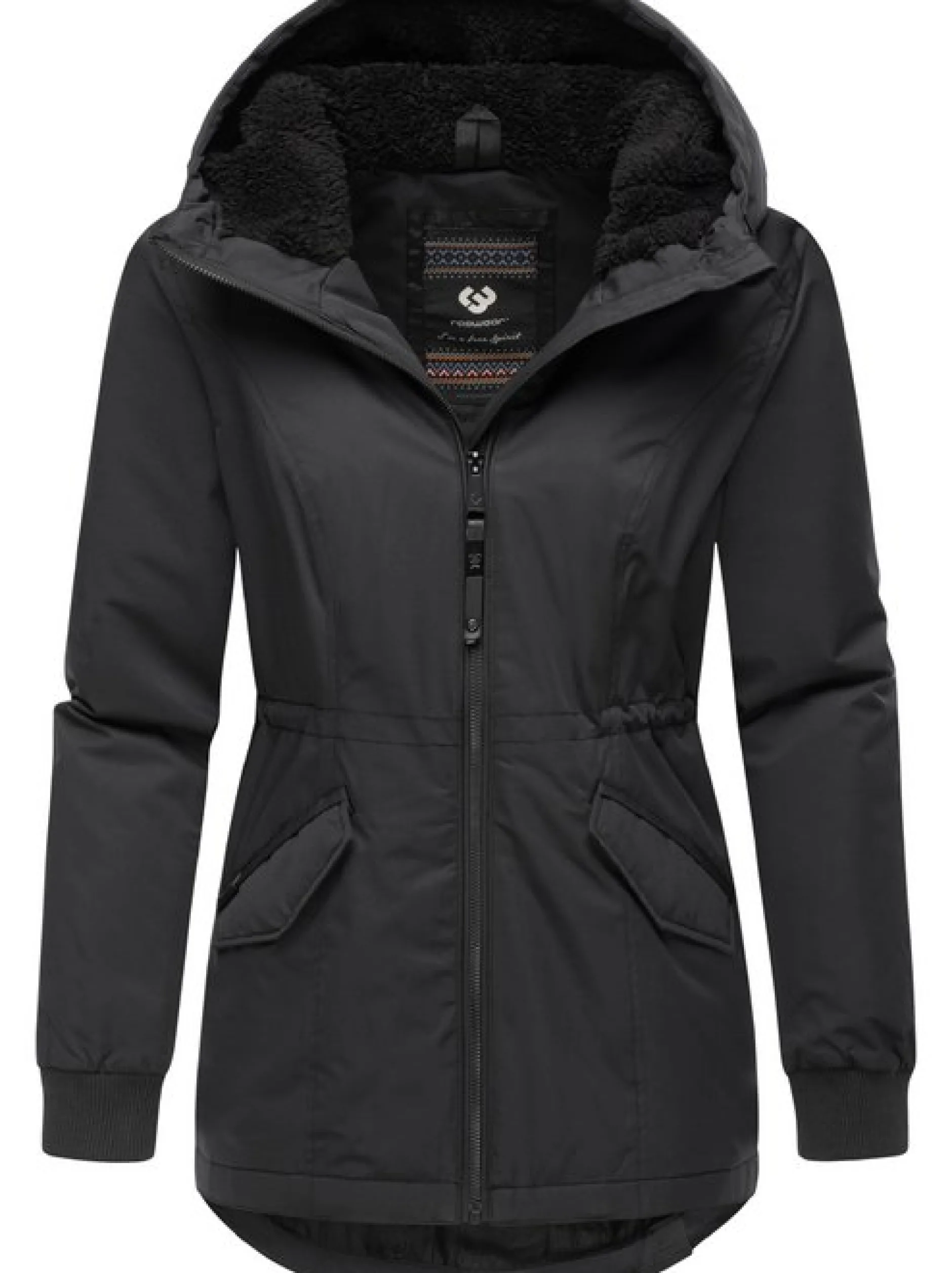 Ragwear Damen Winterjacke - Dowey Warm Rain in schwarz