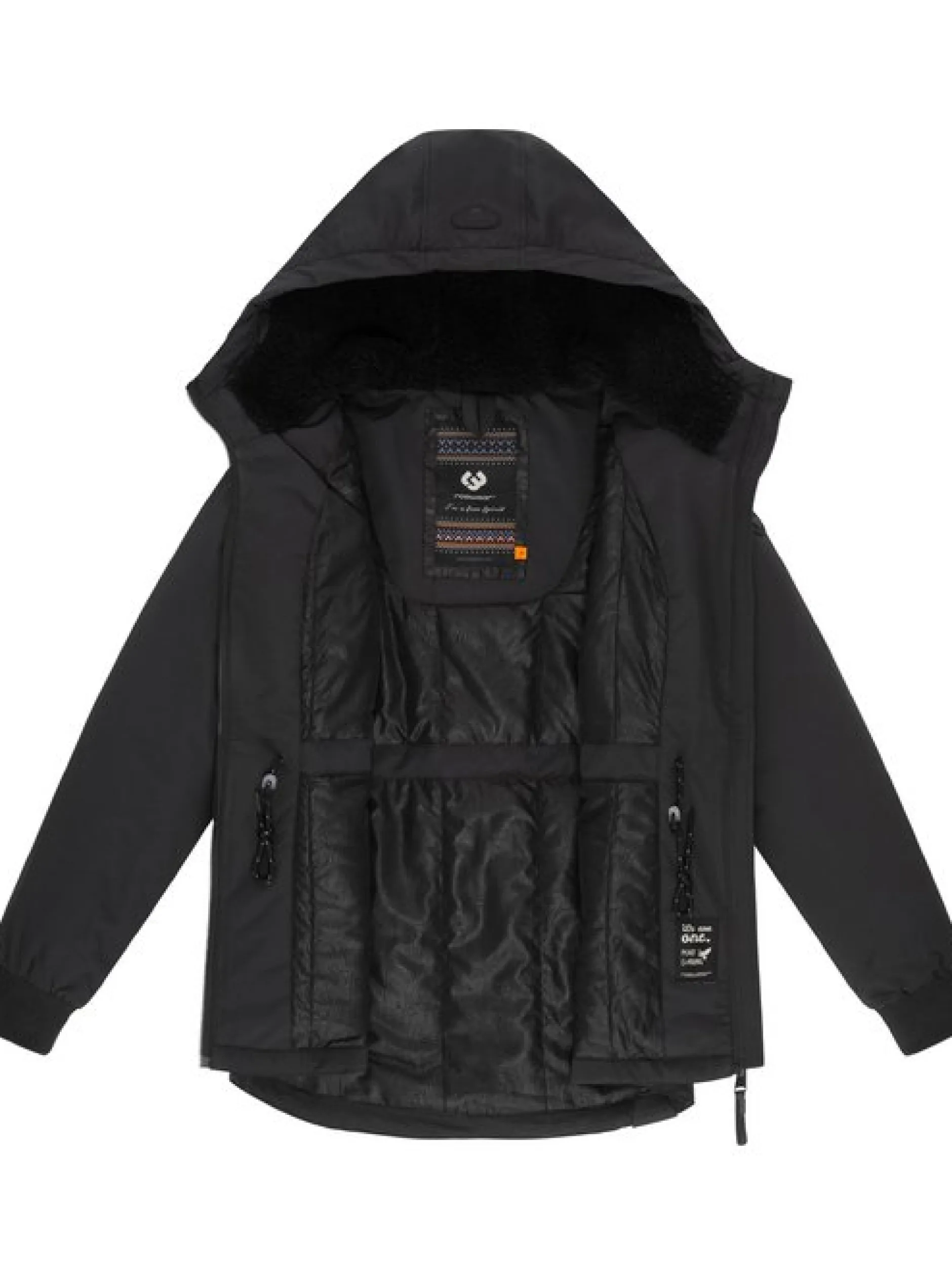 Ragwear Damen Winterjacke - Dowey Warm Rain in schwarz