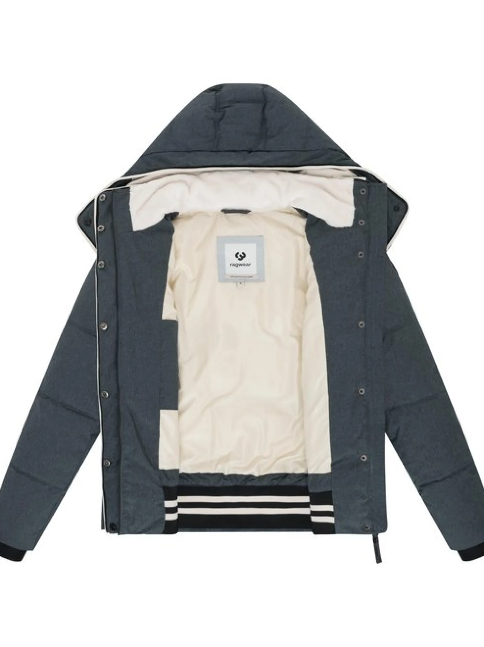 Ragwear Damen Winterjacke - Gleama Melange YOUMODO in grau