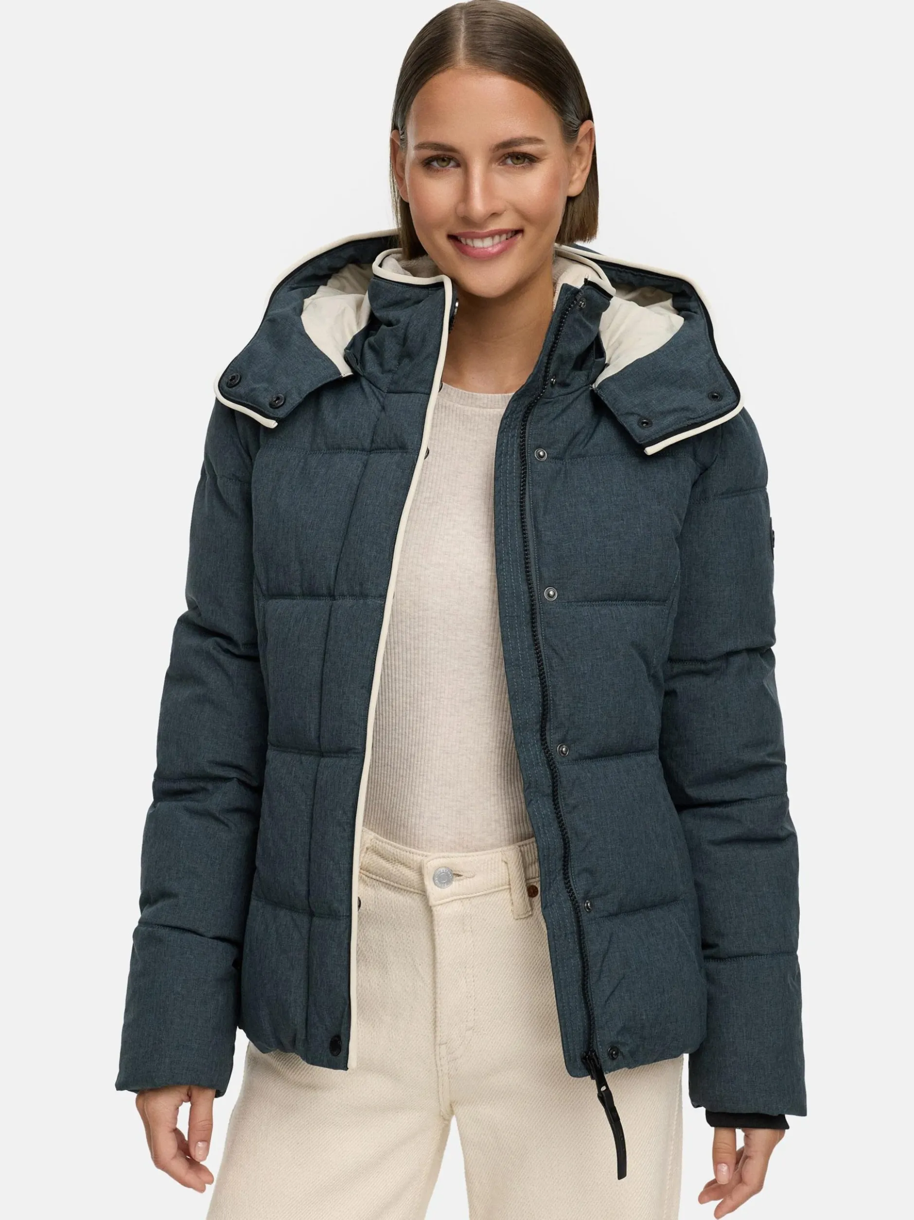 Ragwear Damen Winterjacke - Gleama Melange YOUMODO in grau