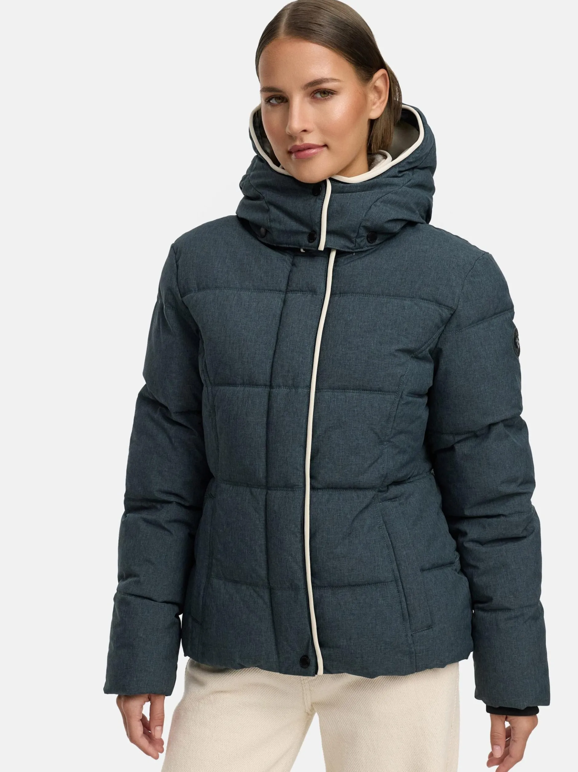 Ragwear Damen Winterjacke - Gleama Melange YOUMODO in grau