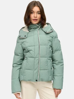 Ragwear Damen Winterjacke - Gleama Melange YOUMODO in grün