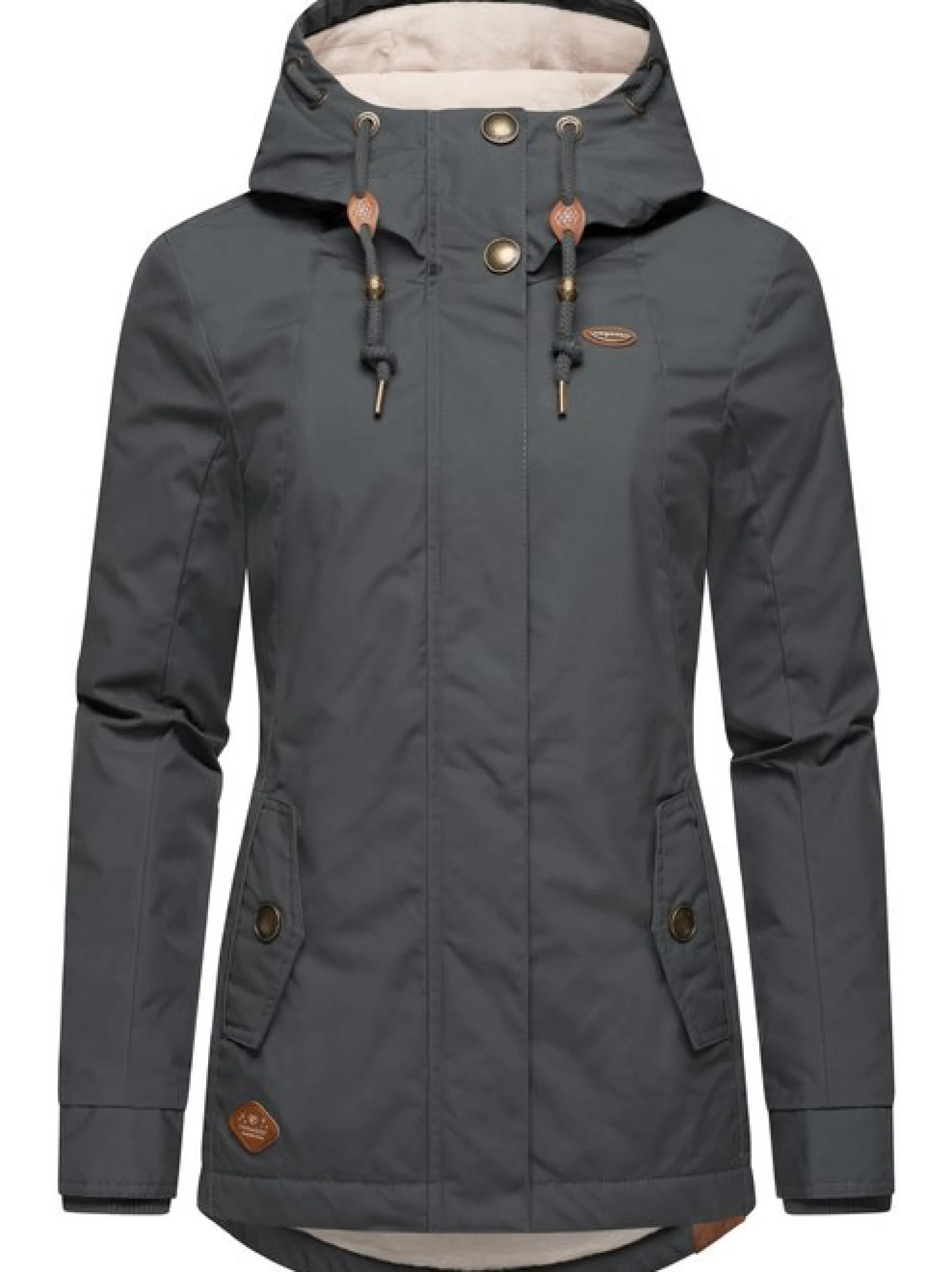 Ragwear Damen Winterjacke - Monade in dark stone