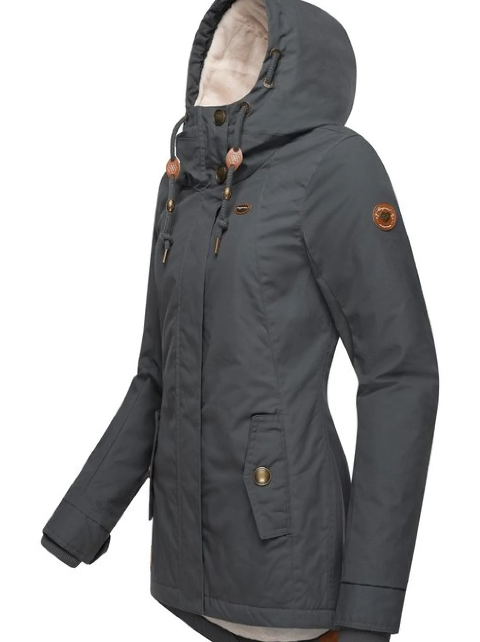 Ragwear Damen Winterjacke - Monade in dark stone
