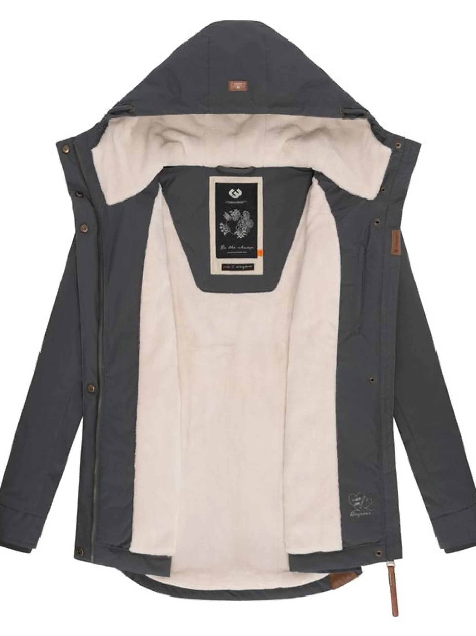Ragwear Damen Winterjacke - Monade in dark stone