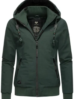 Ragwear Damen Winterjacke - Nuggie Melange in grün