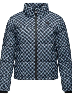Ragwear Damen Winterjacke - Serah Print in blau