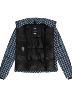Ragwear Damen Winterjacke - Serah Print in blau