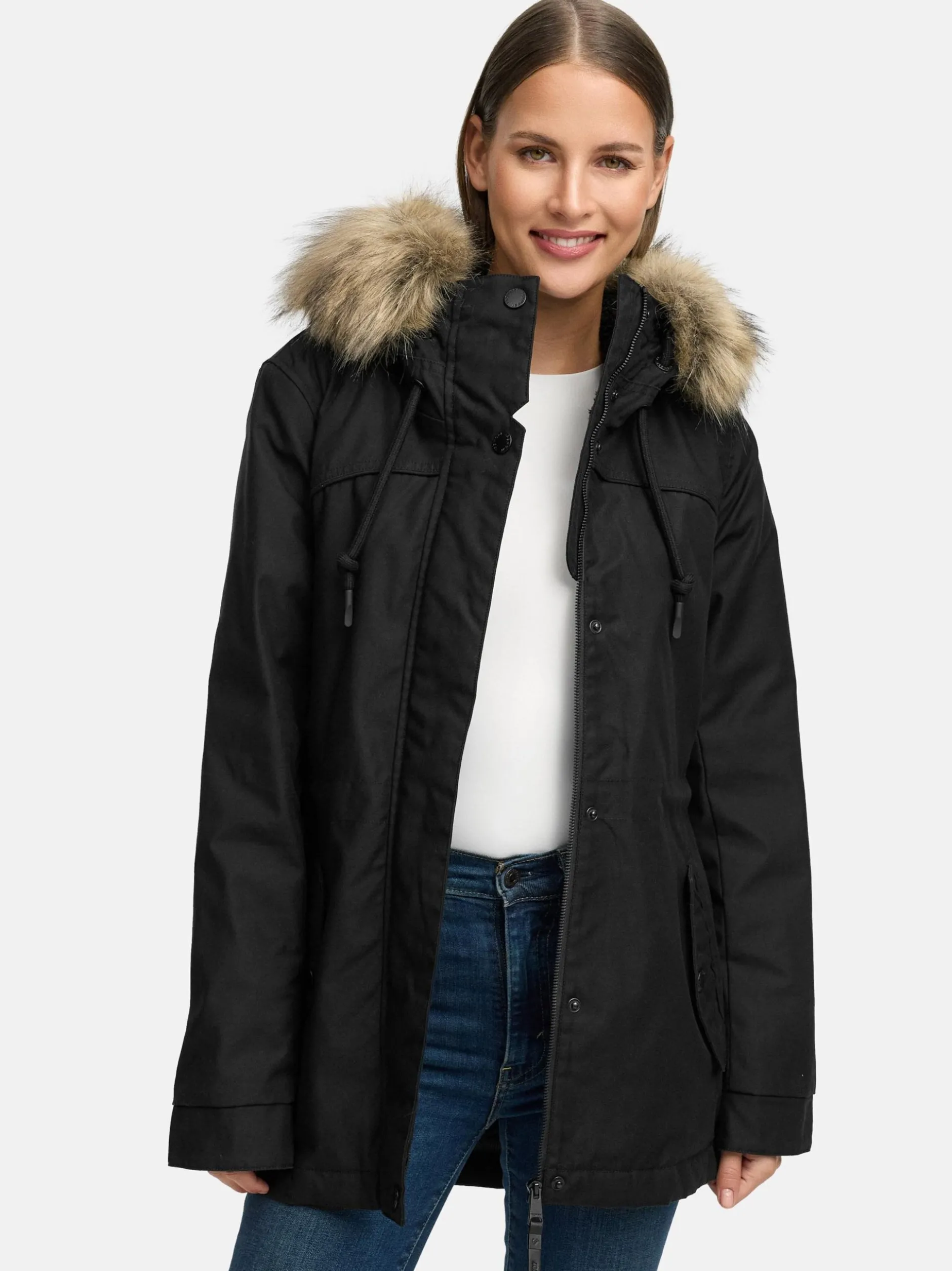 Ragwear Damen Winterjacke - Tawny Short YOUMODO in schwarz