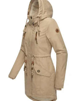 Ragwear Damen Wintermantel - Elsie in taupe