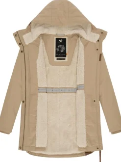 Ragwear Damen Wintermantel - Elsie in taupe
